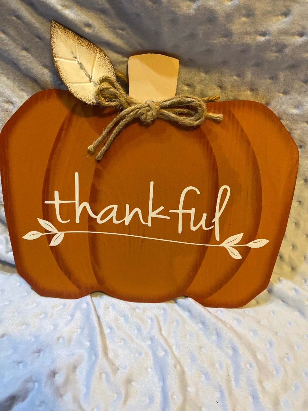 Thankful hanging pumpkin